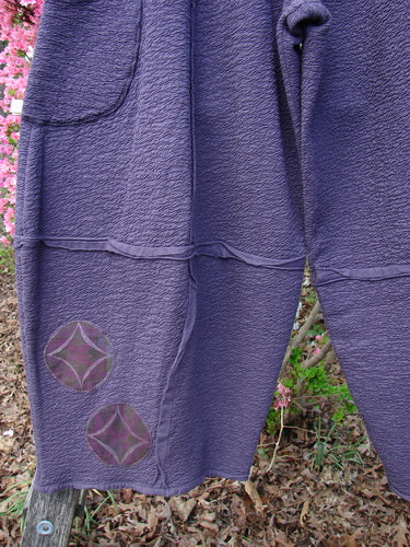Barclay Patched Crepe Sectional Pocket 4 Square Pant Diamond Brum Size 1 features a loose-fit with unique 3D diamond draping, patch pocket, star appliqués, and textured heavy-weight cotton crepe.