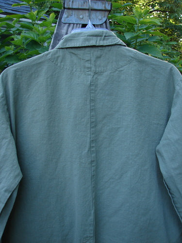 2000 Parachute Double Button Jacket Floral Eucalyptus Size 0, featuring a double-breasted design with 8 metal buttons, cuffed sleeves, rounded hem, tiny front pockets, and a rear walking vent.