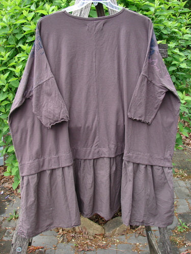 Barclay NWT Batiste Banded Flounce Esperanza Tunic Festive Garden Sparrow OSFA features a loose fit, dolman sleeves, and tiered skirt, showcasing Bluefishfinder's signature vintage-inspired design.