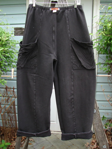 Barclay Interlock Cuff Toboggan Reversible Pant Unpainted Black Size 1, featuring fleece cuffs, oversized side pockets, and vertical stitch detailing, ideal for winter comfort and style.