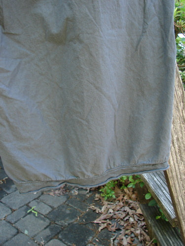 Barclay Batiste Tiny Flutter Pocketless Pant Unpainted Almost Black Size 0, featuring a sweet bottom flutter and full elastic waistline, showcasing a minimalist, elegant design from Bluefishfinder's vintage-inspired summer collection.