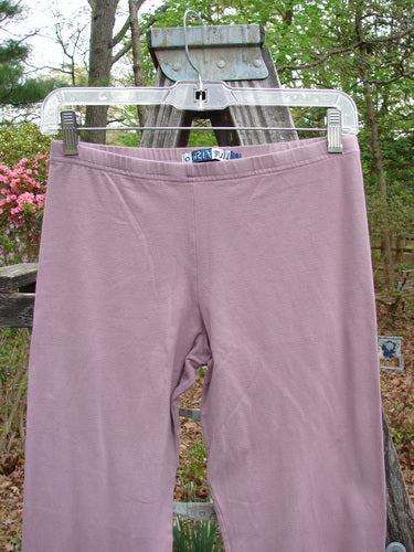 Barclay Cotton Lycra Crop Lightweight Legging Unpainted Lilac Size 0, displayed on a swinger, showcasing its tapered design and full elastic waistband, perfect for versatile styling from Bluefishfinder.com.