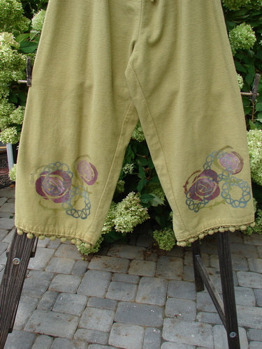 1999 Flannel PJ Pant with Pom Pom Rose Leaf design, size 2.