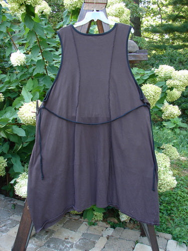 Barclay Cotton Lycra Contrast Pocket Jumper in Plum Royal, size 2, displayed on a wooden post, features double front pockets, rounded neckline, and sectional lower panels.