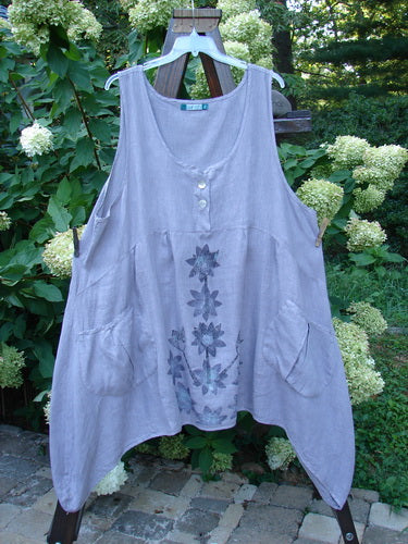 Barclay Linen Tuesday's Dress Majestic Petal Grey Stone Size 2 | Bluefishfinder.com