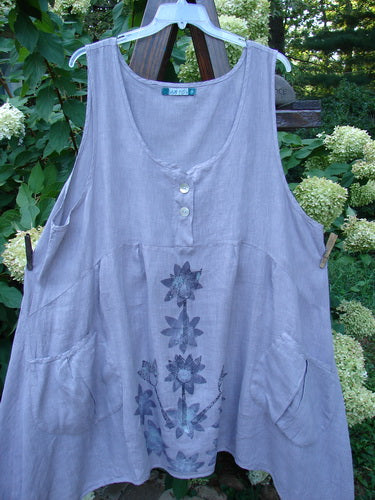 Barclay Linen Tuesday's Dress Majestic Petal Grey Stone Size 2 | Bluefishfinder.com