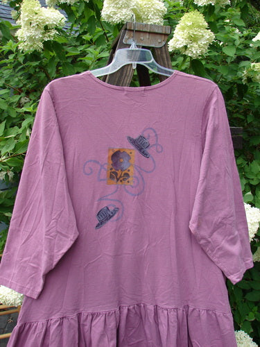 1997 Belladonna Jacket Fancy Hat Crocus Size 1, featuring whimsical top hat design, detachable pocket purses, tiny knotted buttons, and a flouncy hem, from BlueFishFinder.com’s vintage collection.