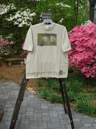 2000 NWT Short Sleeved Tee Chem Class Dove Size 1 featuring a colorful chemistry class theme design, displayed on a rack.