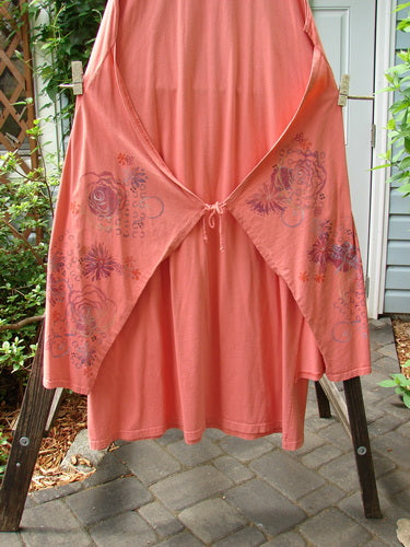 Barclay Side Panel Jumper Floral Tangerine Altered Size 2 with deep rounded neckline, superior side panels, dramatic hemline, and floral design, perfect for expressing individuality.