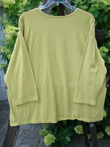 Barclay Long Sleeved Tee Multi Floral Citron Size 2 displayed on a hanger, showcasing a thin rolled neckline, generous shape, and bright floral pattern.