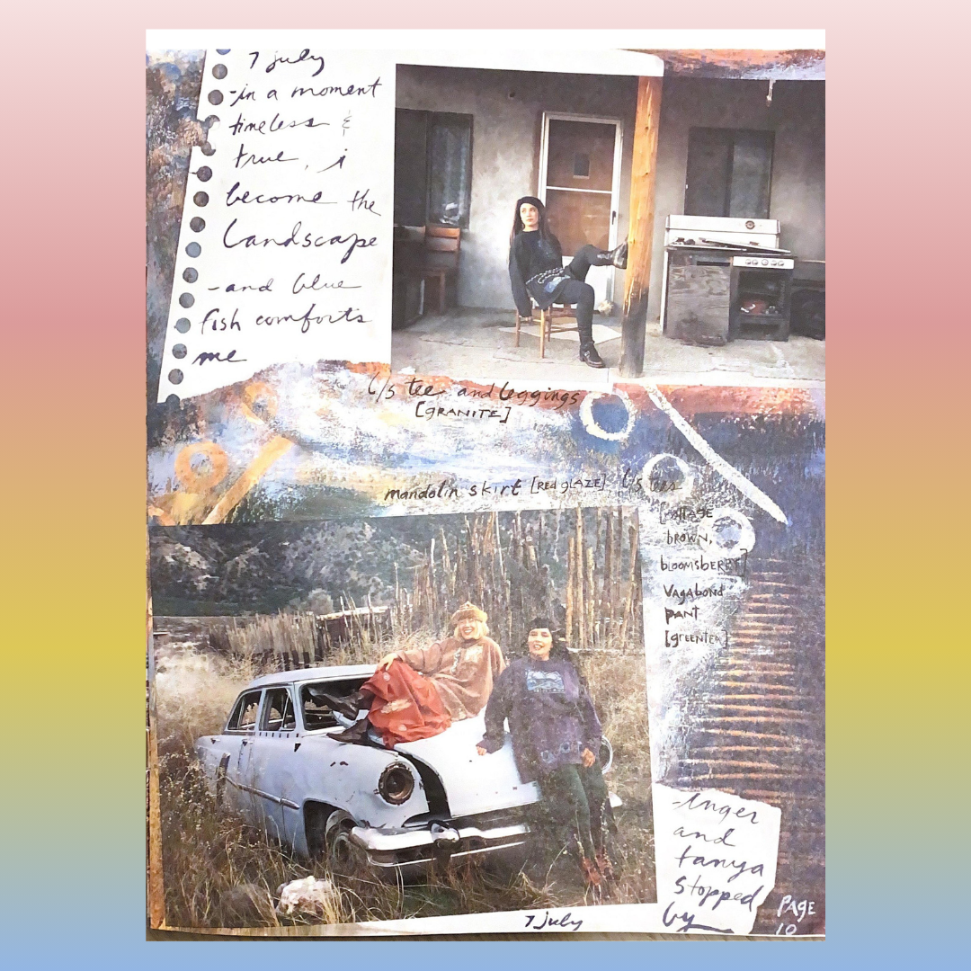 Promotional graphic for Blue Fish Clothing featuring a watercolor scene with a purple flower, fish, butterfly, and birds. Text: New Arrivals are Now Live and Your Ultimate Blue Fish Clothing Connection.