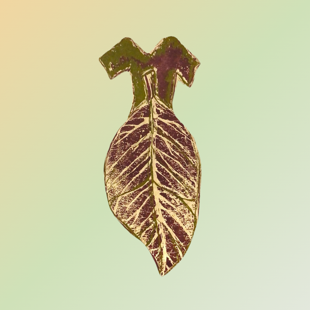 Decorative floral-framed ad for Magnolia Pearl at bluefishfinder.com featuring a cream blouse with ruffled hem and matching bloomers, surrounded by pink blossoms and logo.