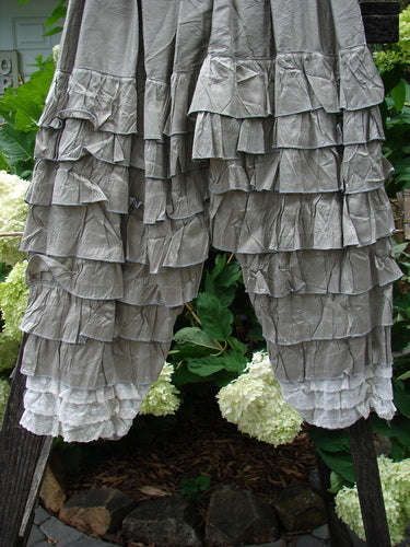 Magnolia Pearl Silk Voile Lace Alice in Wonderland Bloomer Silver Moss OSFA, featuring delicate ruffles and intricate lace details. Perfect for vintage-inspired outfits, showcasing timeless elegance and individuality.