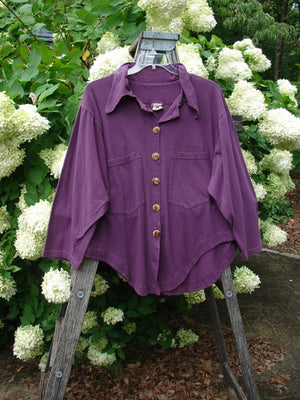 Barclay Wood Button Workshirt Unpainted Plum Berry Size 0