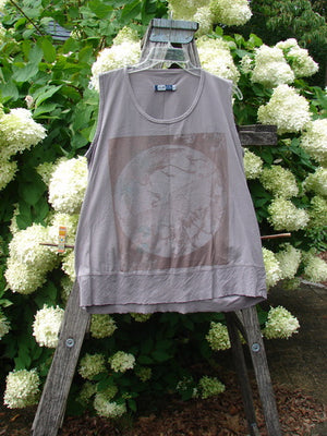 Barclay Flutter Bottom Tank Top Moon Bird Stone Plum Size 2