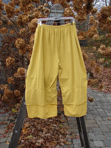 Barclay NWT Crop Double Petal Pant on rack, close-up of leaves.