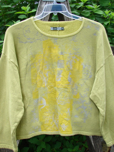 Barclay Fleece Crop Boxy Sweatshirt with Blue Fish Logo features a wide A-line shape, drop shoulders, and cozy wide sleeves, embodying Bluefishfinder.com's vintage creative style.