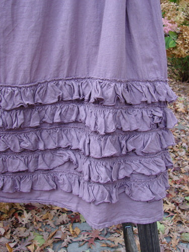 Barclay NWT Voile Fold Over Five Ruffle Skirt - A billowy lavender skirt with a thick fold over waist panel and a beautiful ruffled hemline.