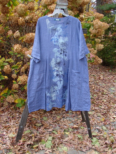 Barclay Linen Sectional Pocket Dress with floral design, size 2.