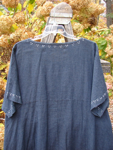 Barclay Hemp Vented Drawcord Dress Necklace Night Denim Size 2 on a swinger.