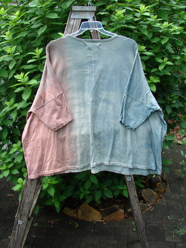 Barclay Dolman Curl Edge Square Pullover Wandering Mottled Fall Moss OSFA showcases a seamless, boxy shape with drop shoulders and curly arm edgings, reflecting Bluefishfinder.com's vintage, creative clothing ethos.