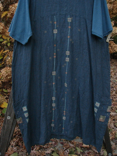 Barclay Linen Cotton Sleeve Long Urchin Dress with structural design and wide sleeves.