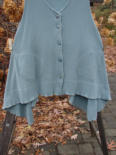 1992 Thermal Tunic Vest with Blue Fish Buttons, OSFA