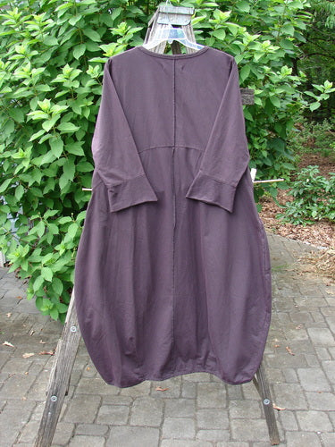 Barclay NWT Cotton Lycra Bell Urchin Pocket Dress Unpainted Dulse Size 0 displayed on a clothesline, highlighting its unique bell shape and practical pockets, reflecting Bluefishfinder.com's vintage charm and individuality.