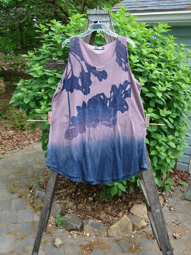 Barclay Round Bottom Tunic Tank Top Blossom Mottled Mauve Navy Size 0, featuring a scoop neckline, slight A-line shape, and rounded hem, exemplifying Bluefishfinder.com's vintage-inspired, artistic clothing style.