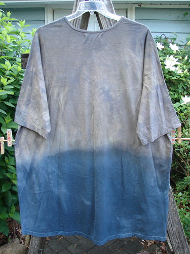 Barclay NWT Tournesol Tunic Fancy Vase Lunar Eclipse OSFA showcases a loose, tunic-length organic cotton top with a rounded neckline, drop shoulders, and varying hemline, suitable for versatile styling.