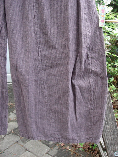 Barclay NWT Two Pocket Klee Pant Unpainted Stripe Fig Size 0, featuring dual top pockets, elastic waist, longer inseam, slightly flared lowers, from Bluefishfinder's vintage-inspired summer collection.