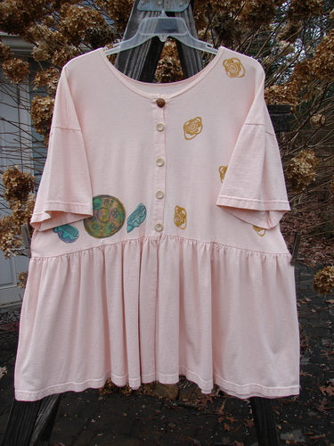 1992 Studio Cardigan Dress with a pattern, vintage buttons, and a whimsical breakfast diner theme.