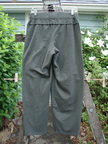Barclay NWT Organic Cotton Lycra Playground Pant Unpainted Boreal Size 0, featuring a thick elastic waist, longer inseam, slim legs, exterior stitching, and no pockets, perfect for fall.