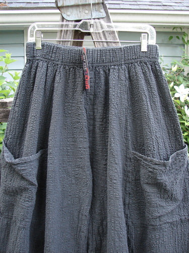 Barclay NWT Pucker Crop Mojo Pant in Unpainted Ironworks Size 0, featuring a textured cotton with unique 3D diamond drape from knee down, elastic waistband, and large front pockets.