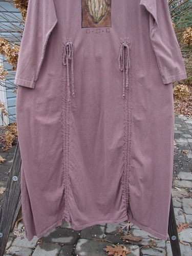 1998 Cornucopia Dress with long sleeve and vegetable theme, made from organic cotton. Size 1.