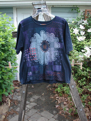 Barclay Fiona Straight Tee Single Floral Metallic Black Size 1