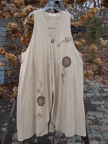 1996 State Fair Vest with Abstract Wheel Design - Organic Cotton - One Size Fits All - Bluefishfinder.com
