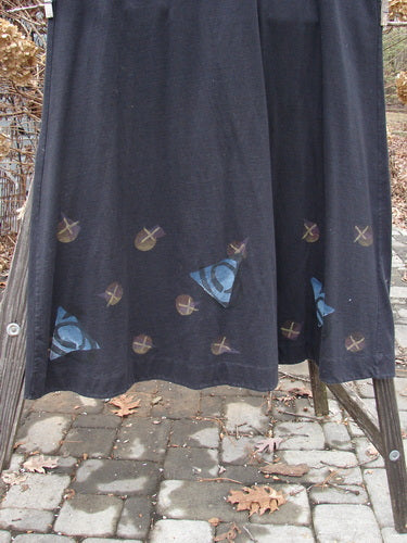 1996 State Fair Vest with Triple Moon design, made from Organic Cotton. Oversized button, double paneled hemline, wide A-line shape.