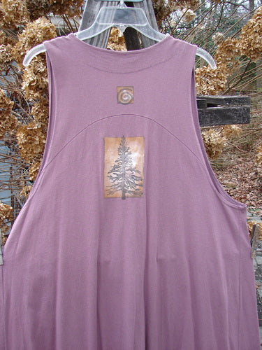 1996 State Fair Vest with Pine Twig design on purple tank top.
