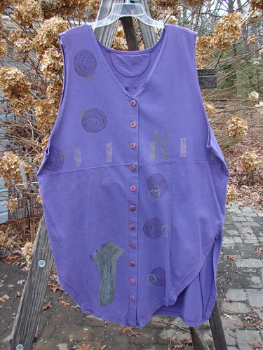 1994 Cricket Vest with Veggie Garden Theme Paint, Blueberry, Size 2