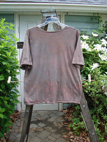 Barclay Fiona Straight Tee Metallic Moon Mottled Latte Size 1, featuring a rounded neckline, wide sleeves, and generous straight shape, crafted from medium-weight organic cotton with a metallic moon design.