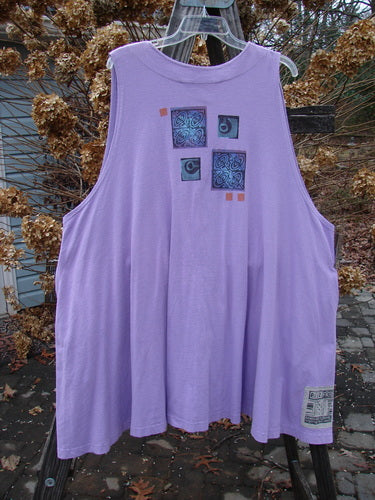 1997 Simple Vest Quad Night Atom Freesia Size 2: Swing tank top with knotted buttons, deep pockets, and Blue Fish patch.