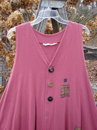 1997 Fresco Vest with oversized buttons and swingy A-line shape.