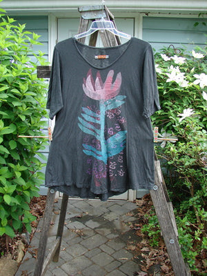 Barclay Slub Short Sleeved Travel Tee Single Floral Black Size 1
