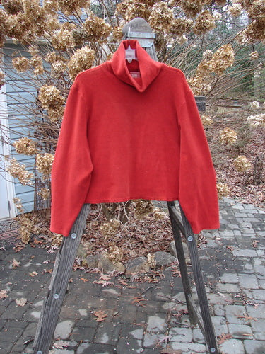 2000 Celtic Moss Big Collar Top on wooden rack, Sienna, Size 2