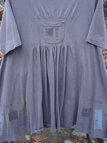 2000 Café Dress with swingy A-line shape, front gathered pocket, and colorful transitions. Size 2.