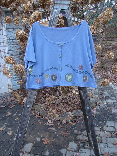 1993 Travel Top Pinwheel Periwinkle Size 2 on a ladder