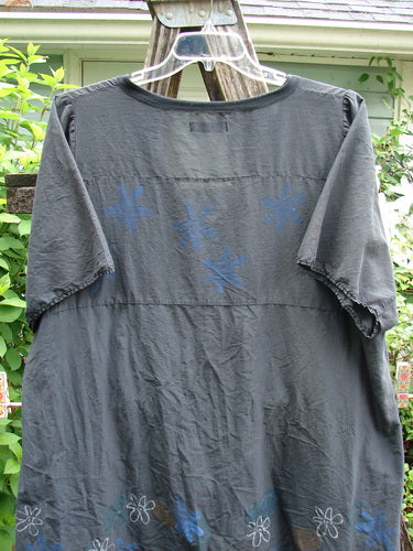 Barclay Batiste Deep Neck Sailor Tie Tunic Daisy Black Size 2 features a deep V-neck, widening hemline with raw edges, tiny vented sides, and daisy theme, reflecting Bluefishfinder.com's vintage style.