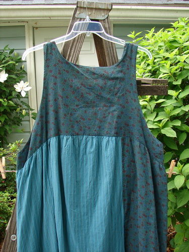 Barclay Linen Patchwork Pocket Draw Pinafore Dress Tealen Size 2 | Bluefishfinder.com