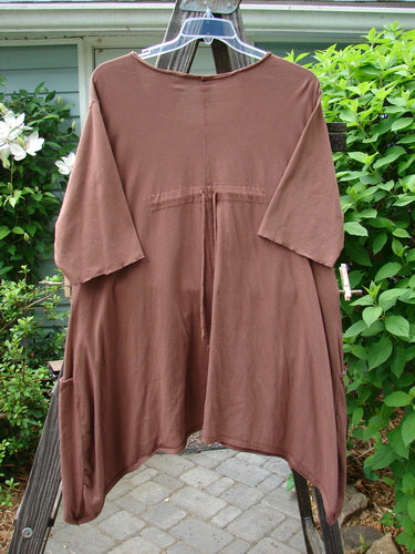 Barclay NWT Angle Point Drawcord Pocket Tunic Dress, Forest Red Clay, size 2, on clothes rack